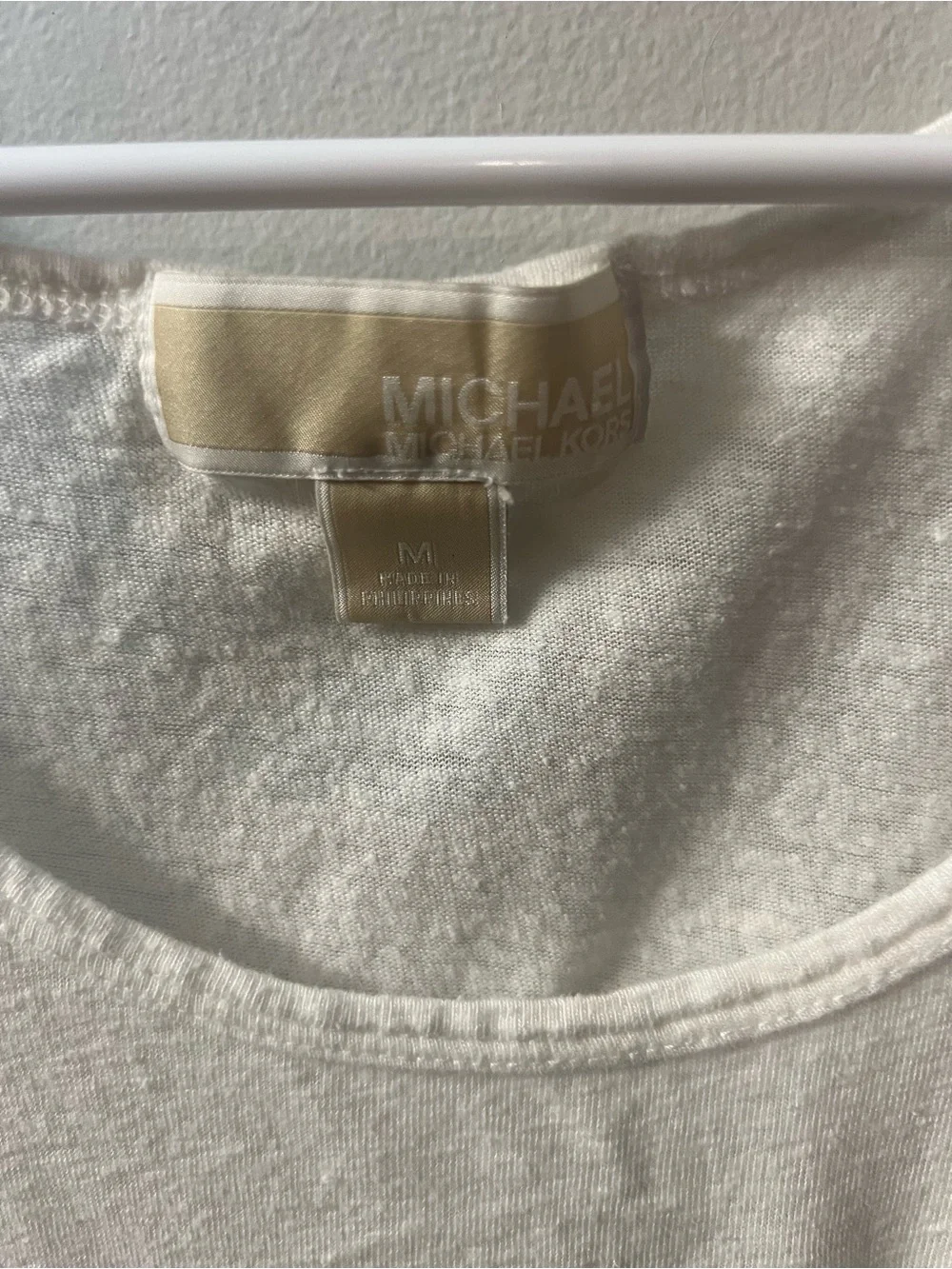 Michael Kors White Scoop Neck Tank Top